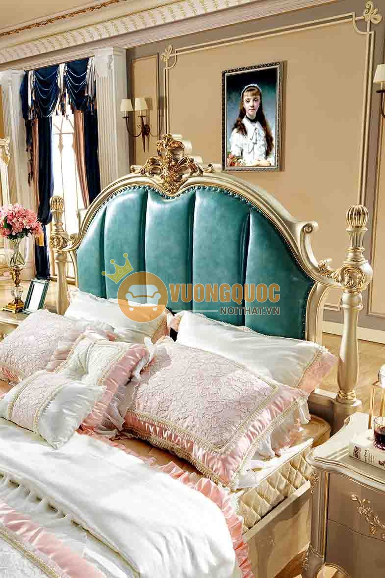 Giường ngủ tân cổ điển kiểu dáng quý tộc LF015G-2